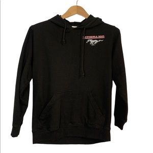 ☀️ Unisex ▪️ Mustang ▪️ Black Hooded Sweatshirt ▪️ Size Small